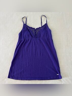 Y2K Purple Aeropostale Small Baby Doll Lace Cami Tank Top